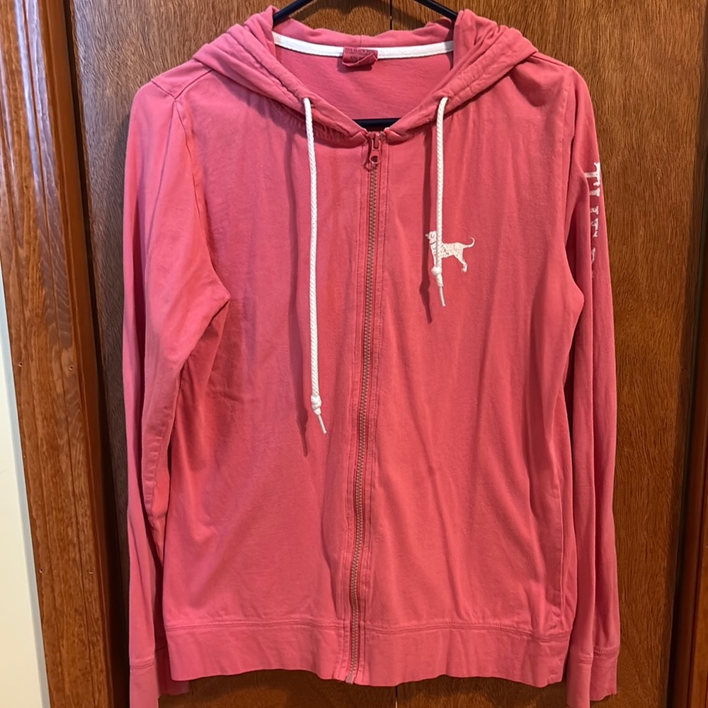 Women's Pink Zip-Up Hoodie